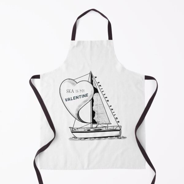 Item preview, Sea Is My Valentine quote with ship and map designed and sold by InnaMGraphic.