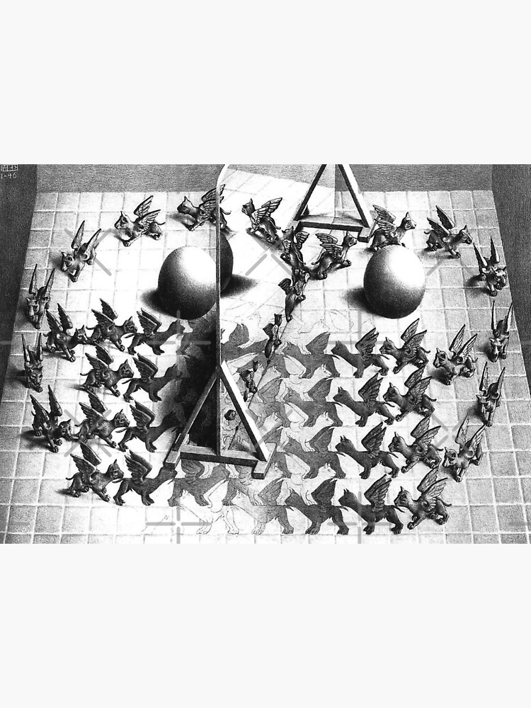 Disover Magic Mirror by Maurits Cornelis Escher Premium Matte Vertical Poster
