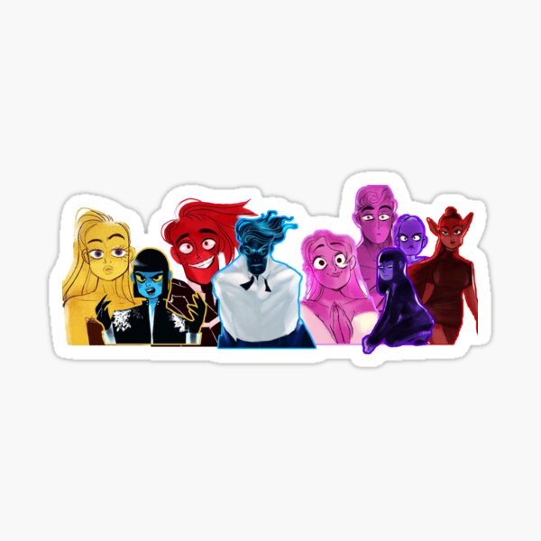 Lore Olympus Main Characters Memorable Moments Webtoon Art Sticker