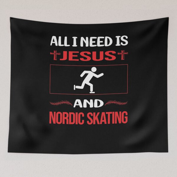 Artikelvorschau, Lustiger Jesus Nordic Skating entworfen und verkauft von DougPoulos.