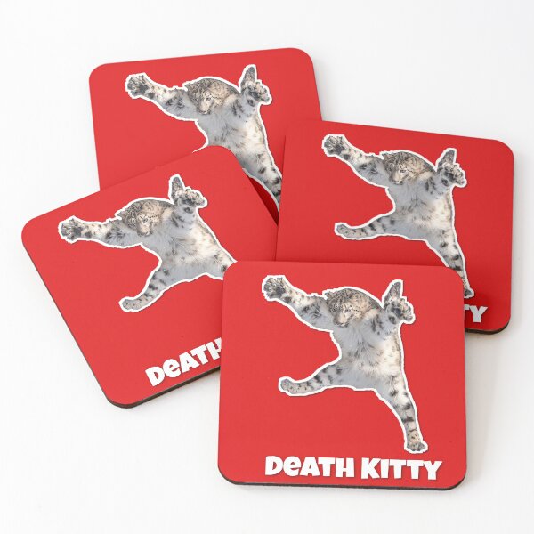 Item preview, Death Kitty Snow Leopard Funny Cat  designed and sold by HootVault.