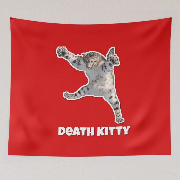 Item preview, Death Kitty Snow Leopard Funny Cat  designed and sold by HootVault.