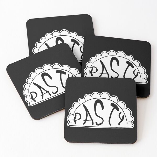 Item preview, Cornish Pasty Text Art British Food White Black designed and sold by cashewdays.
