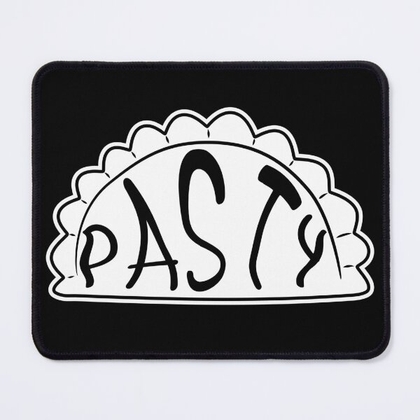 Item preview, Cornish Pasty Text Art British Food White Black designed and sold by cashewdays.