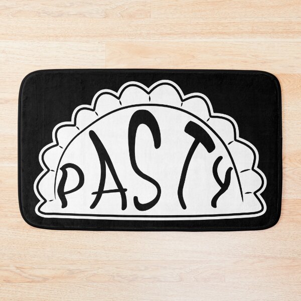 Item preview, Cornish Pasty Text Art British Food White Black designed and sold by cashewdays.