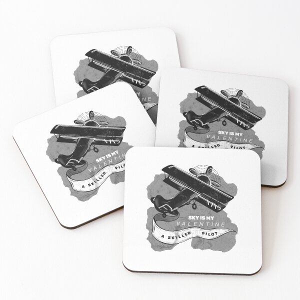 Item preview, sky is my valentine a skilled pilot with retro air craft designed and sold by InnaMGraphic.