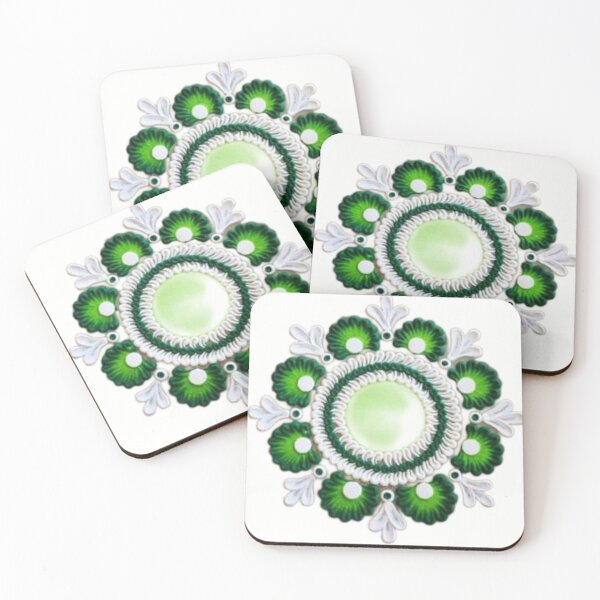 Item preview, Green White Rangoli designed and sold by Saiamrita123.