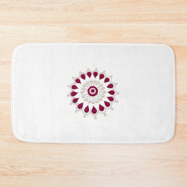 Item preview, Red white Rangoli designed and sold by Saiamrita123.