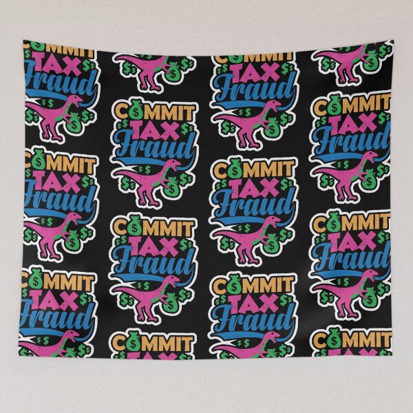 Item preview, Commit Tax Fraud Taxpayer Evasion Squad Purple Dinosaur designed and sold by GravitiTees.
