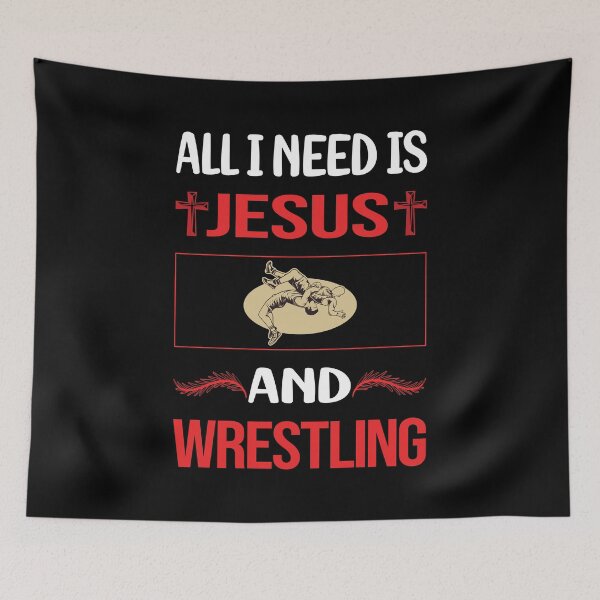 Item preview, Funny Jesus Wrestling designed and sold by SunnyShop123.