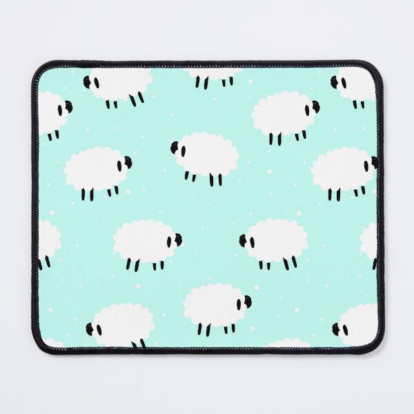 Item preview, Fluffy Sheep on Blue designed and sold by murkyswamp.