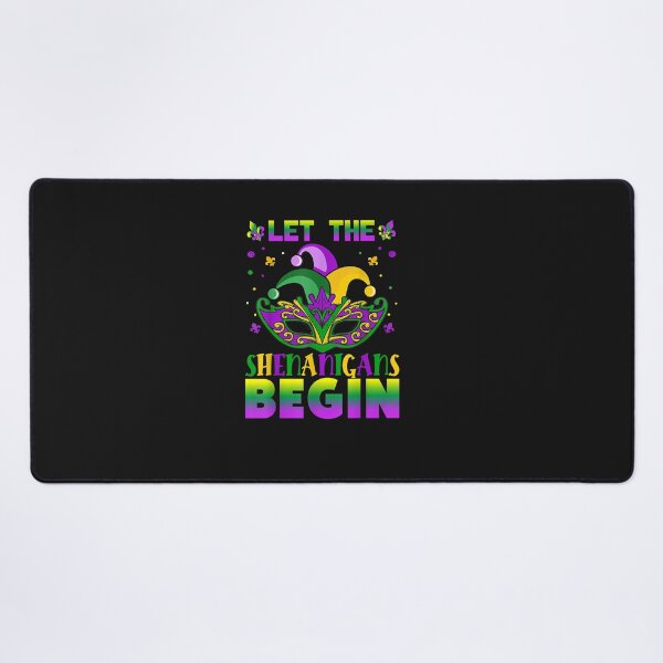 Item preview, Mardi Gras Mask Women Men Let The Shenanigans Begin designed and sold by Lynette1241.