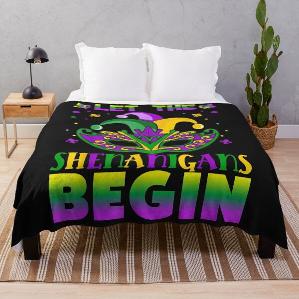 Item preview, Mardi Gras Mask Women Men Let The Shenanigans Begin designed and sold by Lynette1241.