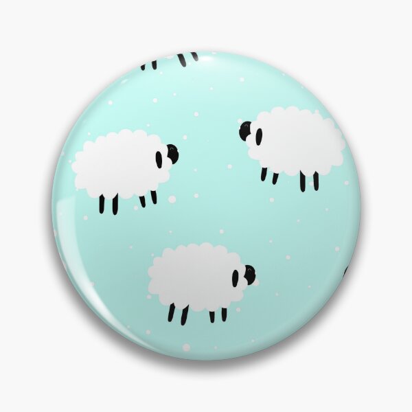 Item preview, Fluffy Sheep on Blue designed and sold by murkyswamp.