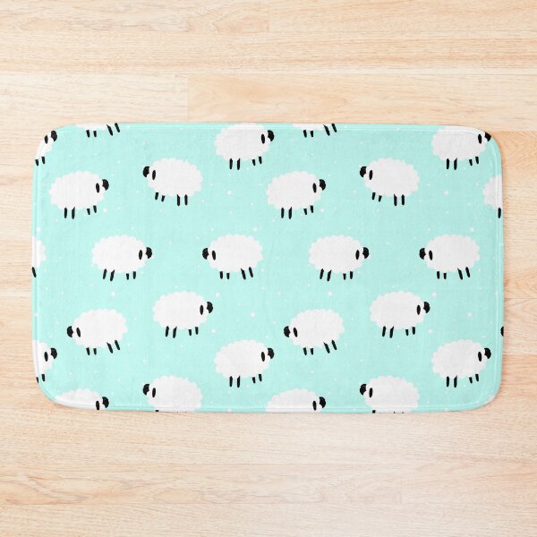 Item preview, Fluffy Sheep on Blue designed and sold by murkyswamp.