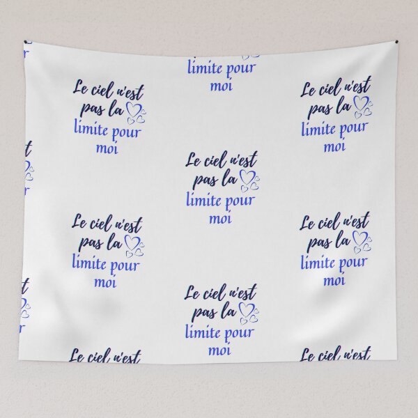 Item preview, Sky is not the limit for me - popular french quotes theme gifts (dark blue) designed and sold by RebelliousRosee.