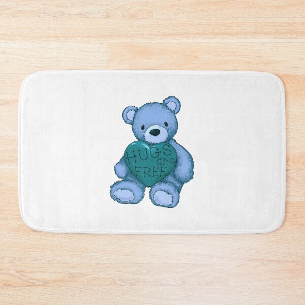 Item preview, Hugs are Free - Blue Teddy Bear designed and sold by PawsitiveMum.
