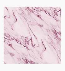 Marble Texture - Mauve Pink Marble Photographic Print