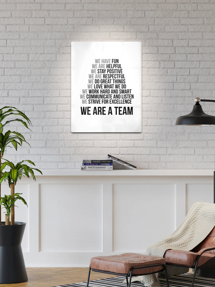 We Are A Team, Teamwork Quotes, Office Decor, Office Wall Art Throw Pillow  for Sale by Officedecor