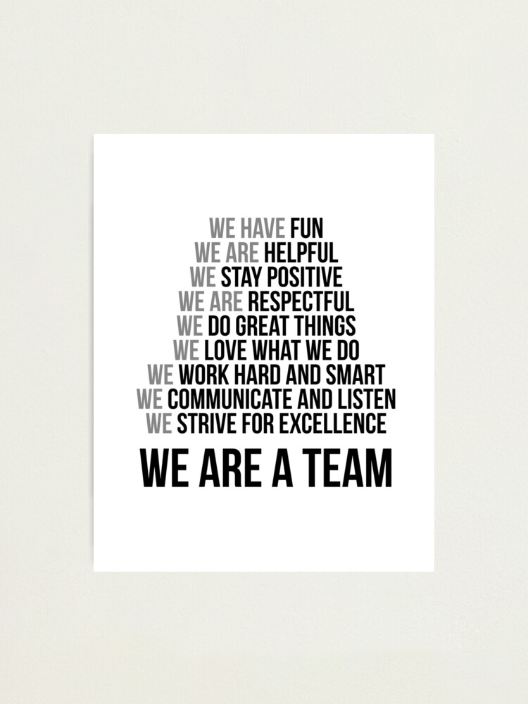 We Are A Team, Teamwork Quotes, Office Decor, Office Wall Art Throw Pillow  for Sale by Officedecor