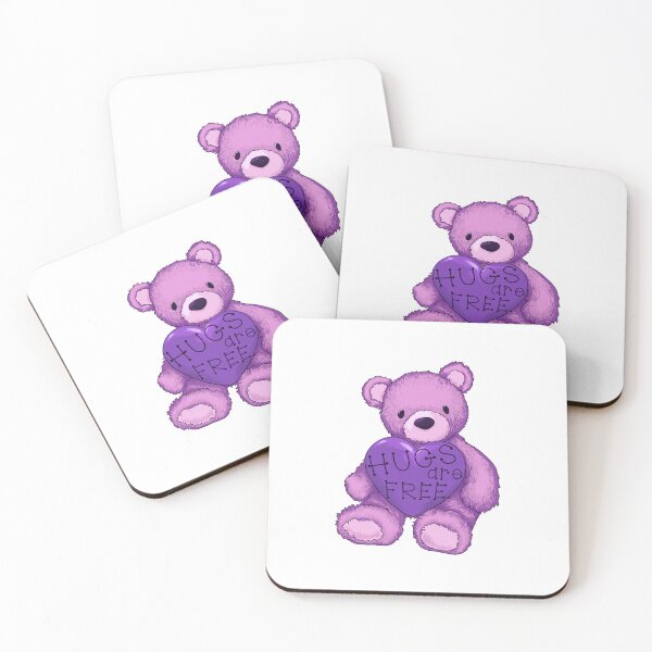 Item preview, Hugs are Free - Pink Teddy Bear designed and sold by PawsitiveMum.