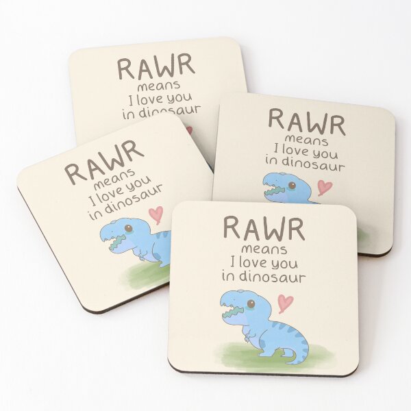 Item preview, RAWR means I love you in dinosaur designed and sold by ByAshJade.