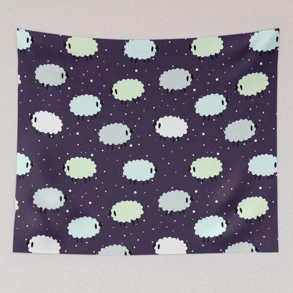 Item preview, Ghost Sheep on Dark Blue designed and sold by murkyswamp.
