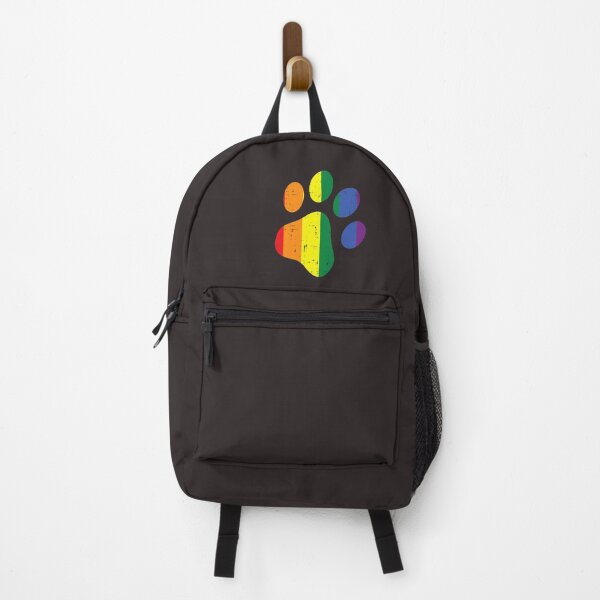 Item preview, Dog Paw Print LGBTQ Rainbow Flag Gay Pride Ally Dog Lover T-Shirt designed and sold by MartinGrassl.