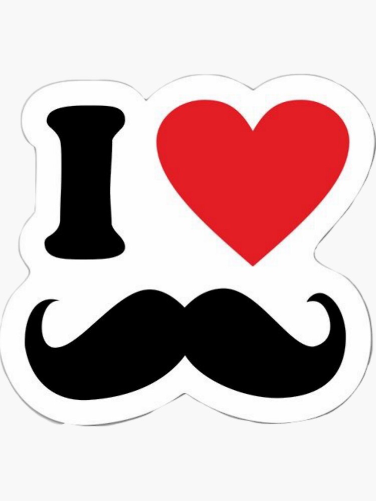 "Mustaches design" Sticker by ShinyIndia18 Redbubble