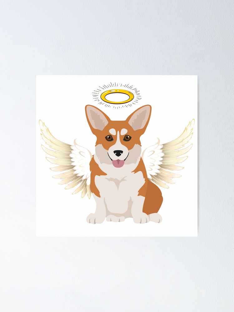 Póster «Perro ángel corgi galés» de Keffy | Redbubble Póster «Perro ángel corgi galés» de Keffy | Redbubble