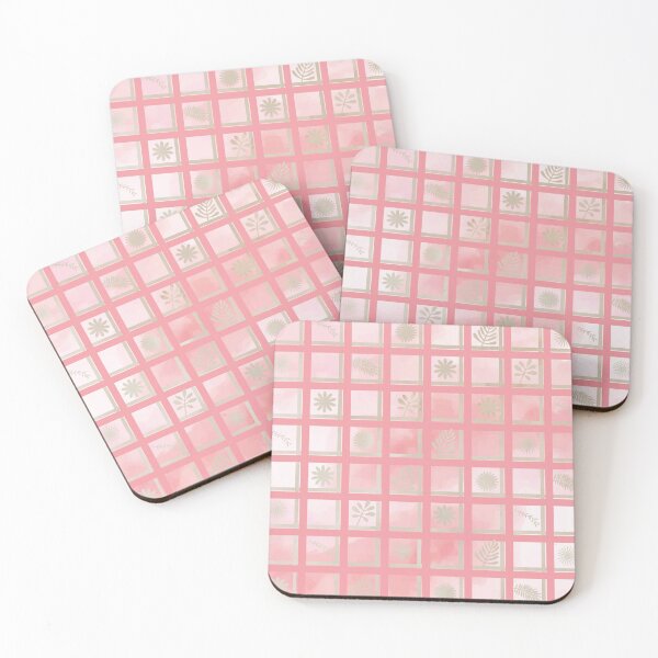 Item preview, Squares Floral Pink Pattern designed and sold by LIRAZ ZIV.
