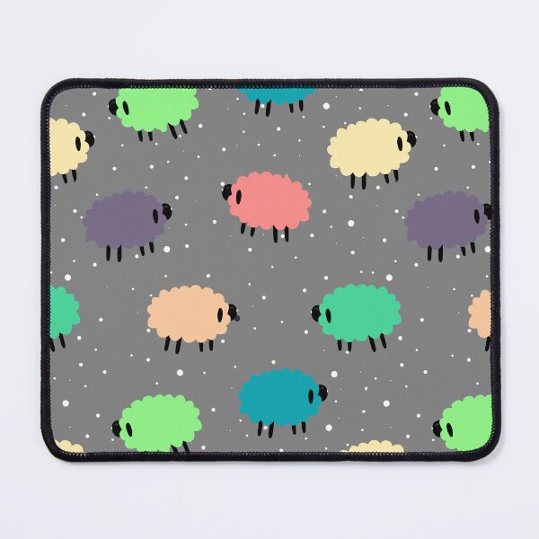 Item preview, Fluffy Rainbow Sheep on Dark Gray designed and sold by murkyswamp.