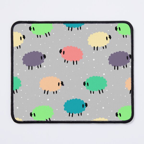 Item preview, Fluffy Rainbow Sheep on Gray designed and sold by murkyswamp.