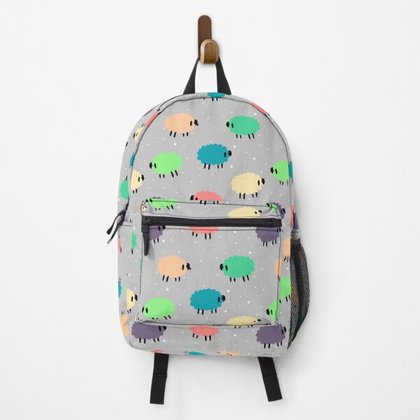 Item preview, Fluffy Rainbow Sheep on Gray designed and sold by murkyswamp.