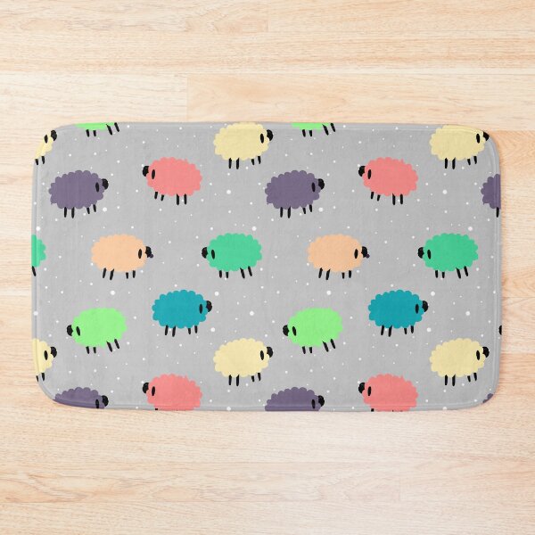 Item preview, Fluffy Rainbow Sheep on Gray designed and sold by murkyswamp.