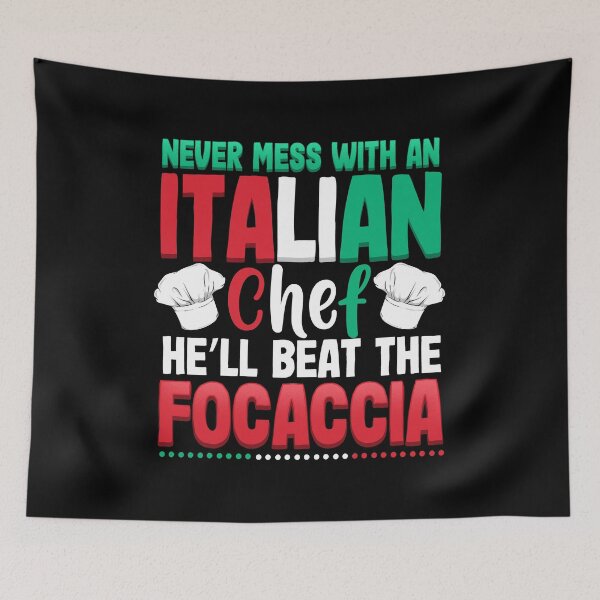 Item preview, Italian chef Cook Chef Cooking BBQ Funny Culinary Pun designed and sold by 2blackcherries.