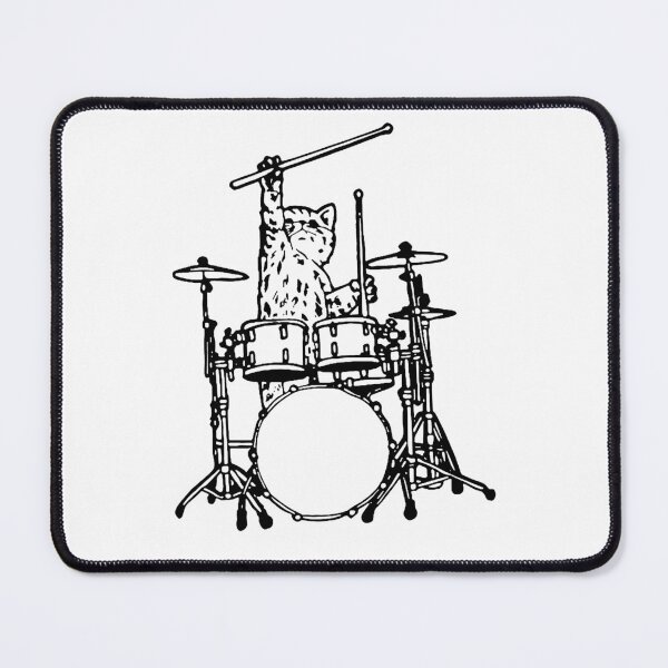Item preview, Funny Band Cat Playing Drums Gift Kittens Lover designed and sold by Shaneink3.