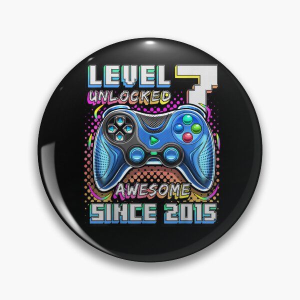 Item preview, Level 7 Unlocked Awesome 2015 Video Game 7th Birthday Boy designed and sold by Rosartistshop.