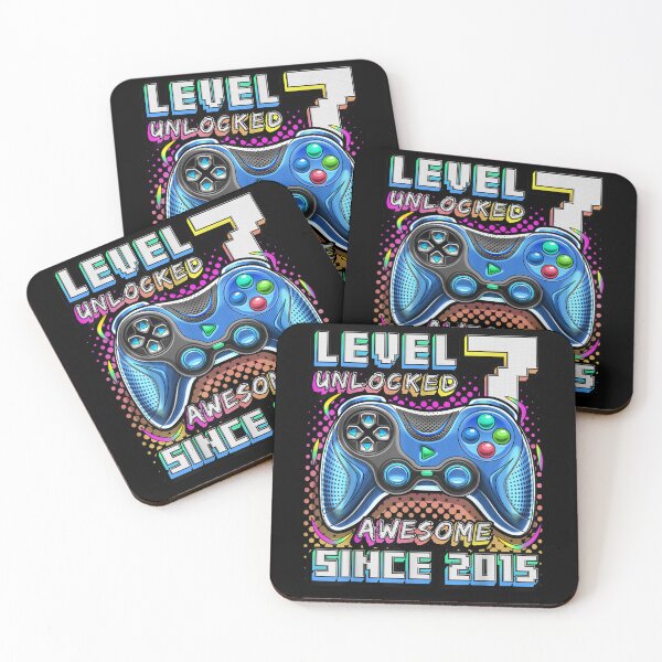 Item preview, Level 7 Unlocked Awesome 2015 Video Game 7th Birthday Boy designed and sold by Rosartistshop.