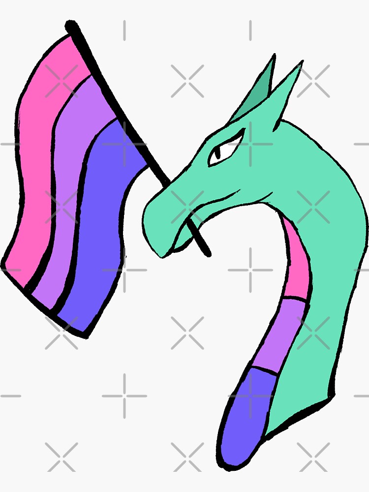 Bisexual Pride Flag Dragon Sticker By Irregular Life Redbubble