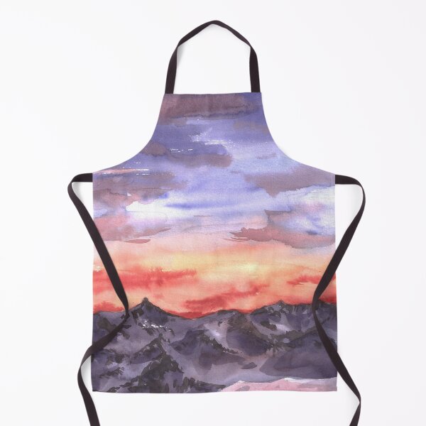 Item preview, Акварельный пейзаж с рассветом в горах. designed and sold by IvchenkoEvgenia.