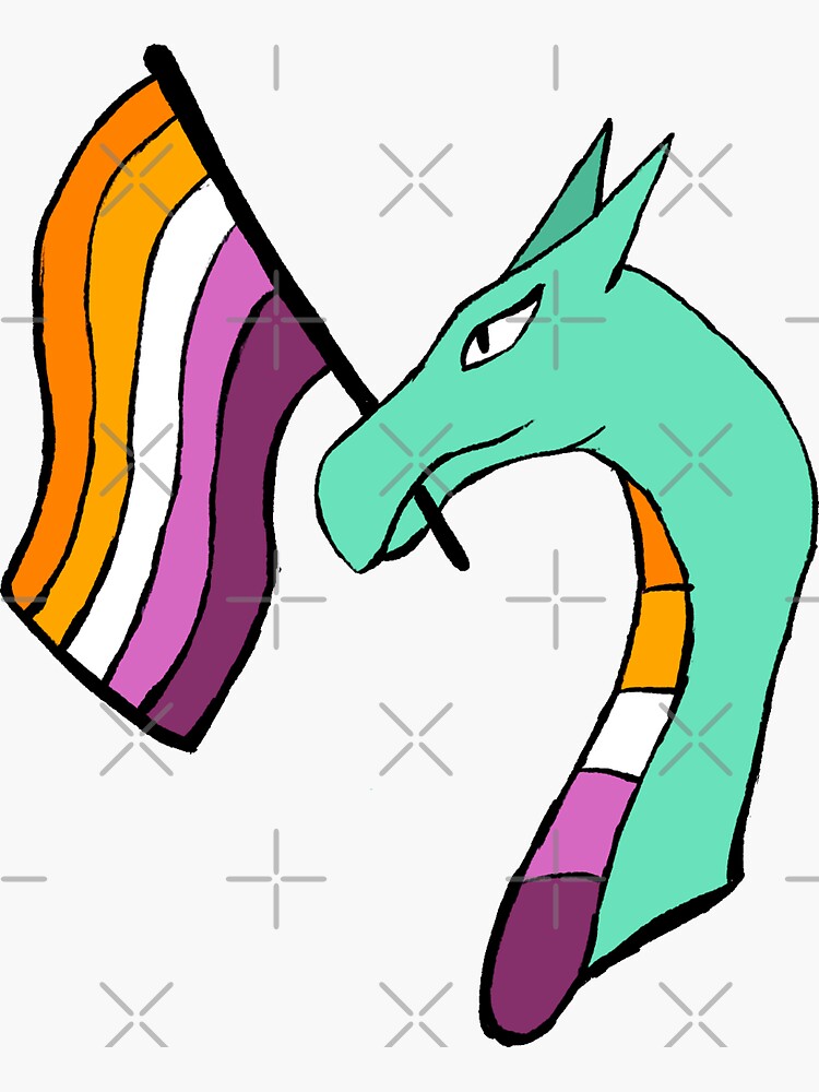 Lesbian Pride Flag Dragon Sticker For Sale By Irregular Life Redbubble