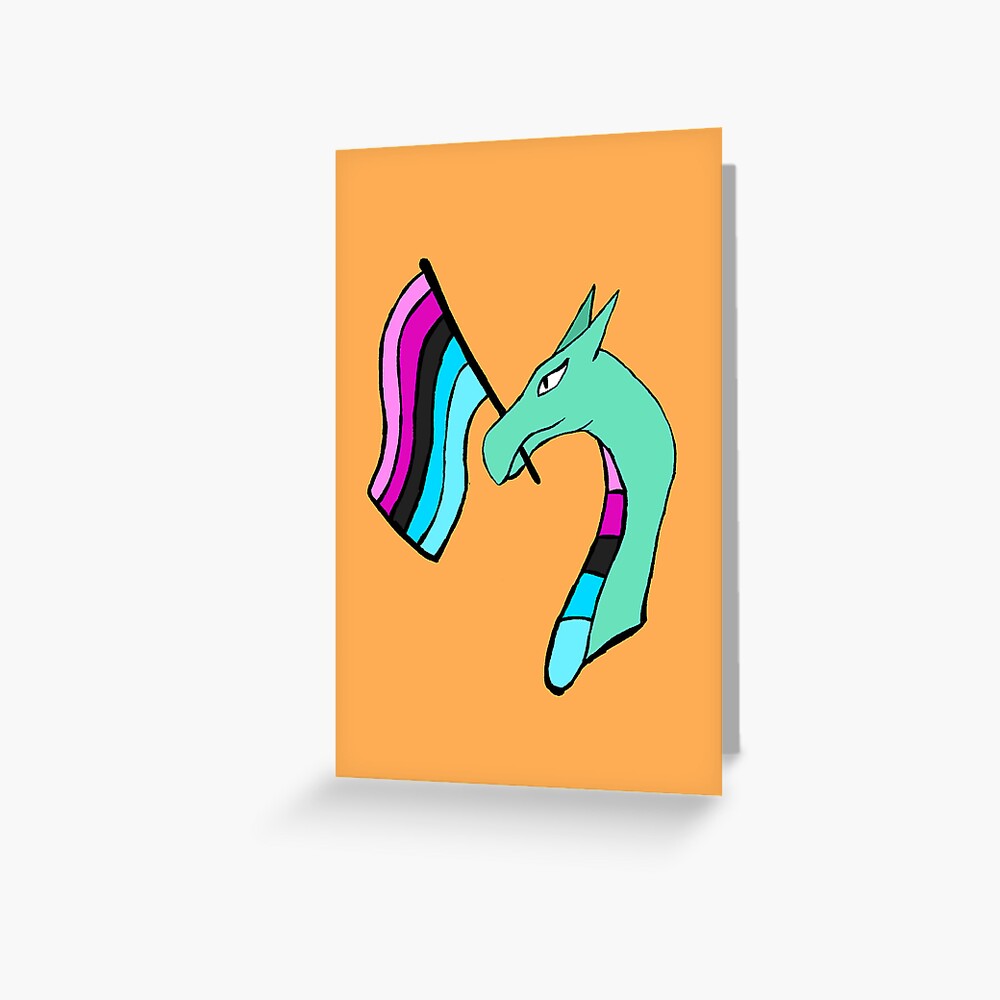 Omnisexual Pride Flag Dragon Greeting Card By Irregular Life Redbubble