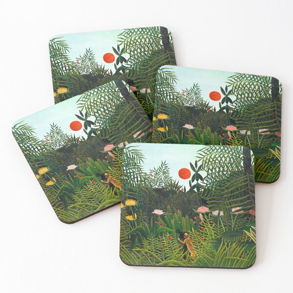Item preview, Virgin Forest with Sunset - Henri Rousseau designed and sold by TheSoulOfArt.