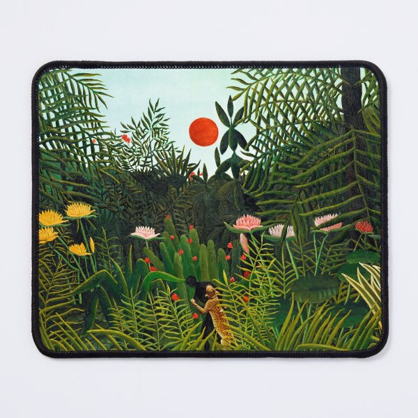 Item preview, Virgin Forest with Sunset - Henri Rousseau designed and sold by TheSoulOfArt.
