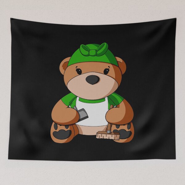 Item preview, Cleaner Teddy Bear designed and sold by Alisha Ober Designs.