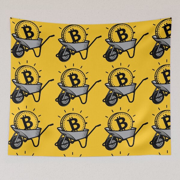 Item preview, Bitcoin, Cryptocurrency in wheelbarrow designed and sold by studio838.