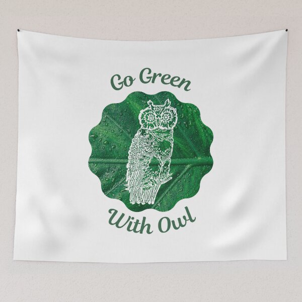 Item preview, Go Green With Owl designed and sold by kucingmaikan.