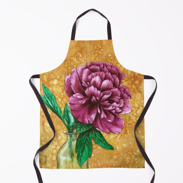 Item preview, Peony in vase watercolour painting designed and sold by Egle Kristensen.