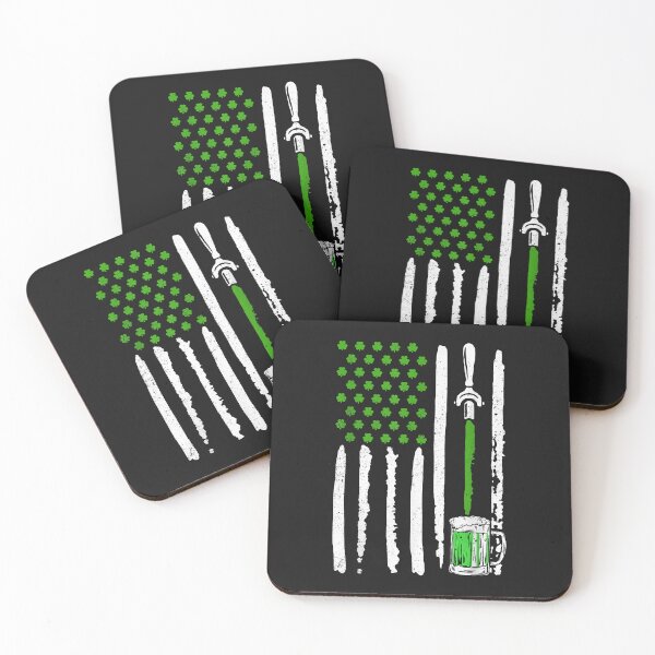 Item preview, Irish American Flag Draft Beer Shamrock St Patrick's Day Men designed and sold by Nena12312.